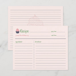 スイートカップケーキベーキングファミリーレシピカード