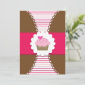 スイートカップケーキ子供へパーティの招待状 招待状 (スタンド正面)