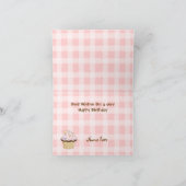 スイートカップケーキ誕生日グリーティングカード カード (内部)