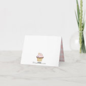 スイートカップケーキ誕生日グリーティングカード カード (裏面)