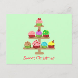 スイートカップケーキ クリスマスカード シーズンポストカード