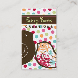 スイートカラフルダマスクひなのお洒落水玉模様 名刺