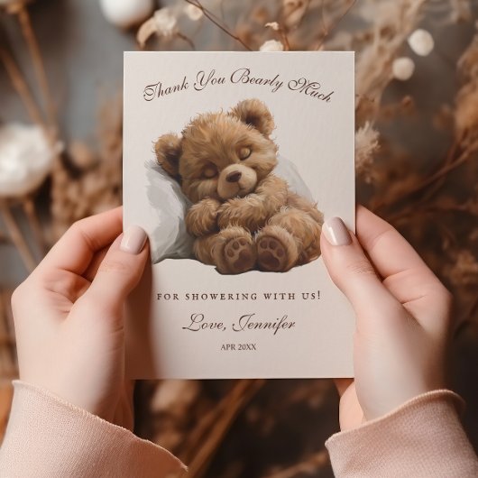 スイートカラメル素朴ベアーハグありがとう サンキューカード