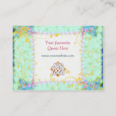 スイートカントリーのパッチワークのビッグ・ビジネス・カード 名刺 (裏面)