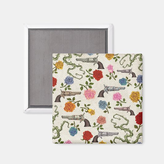 スイートガンとバラ冷蔵庫装飾 マグネット (正面/裏面)