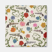 スイートガンとバラ冷蔵庫装飾 マグネット (正面)