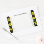 スイートガーデンイエローアルニカワイルドフラワーオン任意の色 長方形シール (封筒)