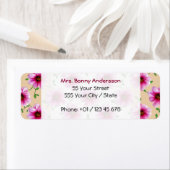 スイートガーデンピンクダリアフラワーオン任意の色 ラベル (インサイチュ)