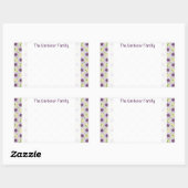 スイートガーデン淡い色のブルーゼラニウムフラワーオールカラー 長方形シール (シート)