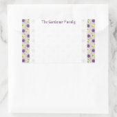 スイートガーデン淡い色のブルーゼラニウムフラワーオールカラー 長方形シール (バッグ)