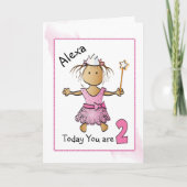 スイートガールの2人目の誕生日カード カード (正面)