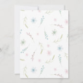 スイートガールアナグマオンスイングベビーシャワー招待状 招待状 (裏面)