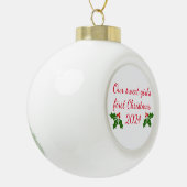 スイートガールズクリスマススノーフレークフレームオーナメント セラミックボールオーナメント (左)