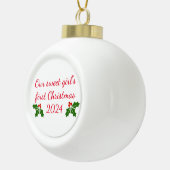 スイートガールズクリスマススノーフレークフレームオーナメント セラミックボールオーナメント (右)