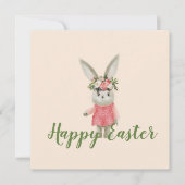 スイートガールバニーイースターフラット カード (正面)