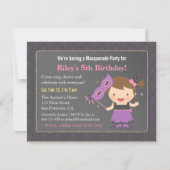 スイートガール仮装バースデーパーティ招待状 招待状 (正面)