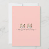 スイートガール ローズ ロンパース ベビーシャワー 招待状 (裏面)