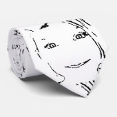 スイートガール、白黒ポートレート、明るい目 ネクタイ (ロール)