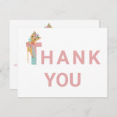 *~*スイートキッテンパステル赤ちゃんシャワー サンキューカード (正面/裏面)