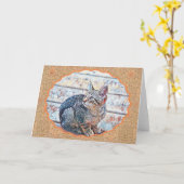 スイートキットンアートヴィンテージパターンノートカード カード (黄色い花)