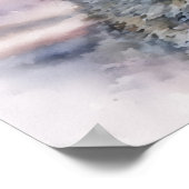 スイートキットンルックアップウォーターカラースタイルアート ポスター (角)