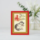 スイートキットンヴィンテージクリスマスカード シーズンポストカード (スタンド正面)