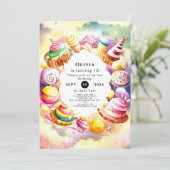 スイートキャお洒落ンドランド誕生日 招待状 (スタンド正面)