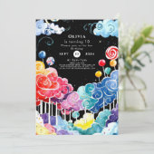 スイートキャお洒落ンドランド誕生日 招待状 (スタンド正面)