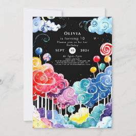 スイートキャお洒落ンドランド誕生日 招待状