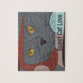 スイートキャットラブプリントジグソーパズル ジグソーパズル (縦)