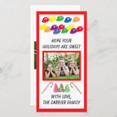 スイートキャンディクリスマス – フォトカード シーズンカード (正面/裏面)