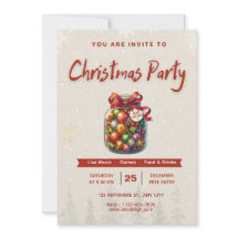 🍬🎄スイートキャンディクリスマス 編集可能 5x7 インビテーション