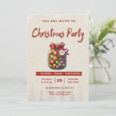 🍬🎄スイートキャンディクリスマス 編集可能 5x7 インビテーション (スタンド正面)
