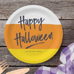 スイートキャンディコーン ハッピーハロウィン ペーパープレート