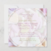 スイートキャンディハートニュートラルベビーシャワー 招待状 (裏面)