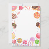 スイートキャンディランド誕生日アイスクリームドーナツパーティー 招待状 (裏面)