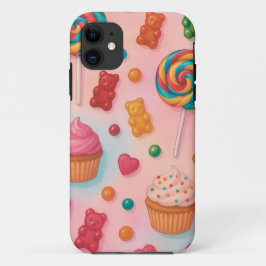 スイートキャンディランド電話ケース – かわいいパステルキャンディド iPhone 11 ケース