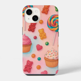 スイートキャンディランド電話ケース – かわいいパステルキャンディド iPhone 14ケース