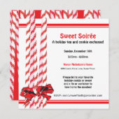 スイートキャンディーケーンホリデイパーティー 招待状 (正面/裏面)