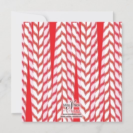 スイートキャンディーケーンホリデイパーティー 招待状 (裏面)