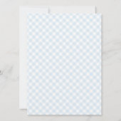 スイートギンガムベビービンゴベビーシャワーゲームカード 招待状 (裏面)