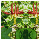 スイートクリスマスオダマキ（植物）生地 ファブリック (クローズアップ)