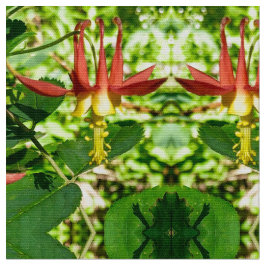 スイートクリスマスオダマキ（植物）生地 ファブリック