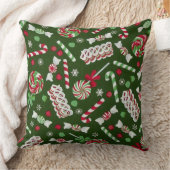 スイートクリスマスキャンディパターン装飾用クッション クッション (ブランケット)