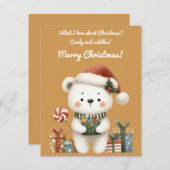 スイートクリスマスグリーティングカード 招待状 (正面/裏面)