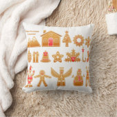 スイートクリスマスジンジャーパンデザイン クッション (ブランケット)