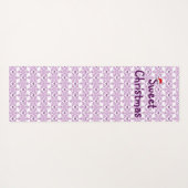 スイートクリスマススノーフレークハートパターン ヨガマット (裏面(横))