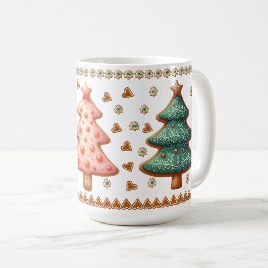 スイートクリスマスツリーズクッキーマグ コーヒーマグカップ (正面右)