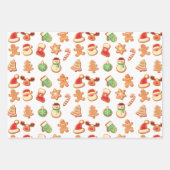 スイートクリスマストリートラッピング紙シートセット ラッピングペーパーシート (正面3)