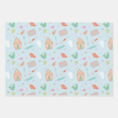 スイートクリスマスホリデーベーキングとジンジャーパン ラッピングペーパーシート (正面)